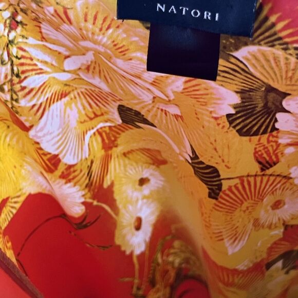 Natori Silk Slip Casual Fancy Tank Sleeveless Boho Japanese Bright Color Dress - Picture 4 of 16